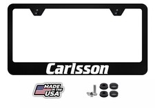 Carlsson Wheels License Plate Frame Reflective White Street Racing