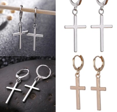 Creolen Ohrstecker Für Herren - Edelstahl Ohrringe In Schwarz