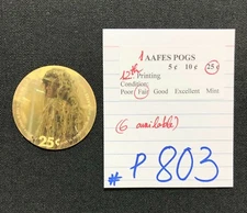 AAFES POGS, 12th Series/Printing,1 POG, 25¢ , #P803, FAIR