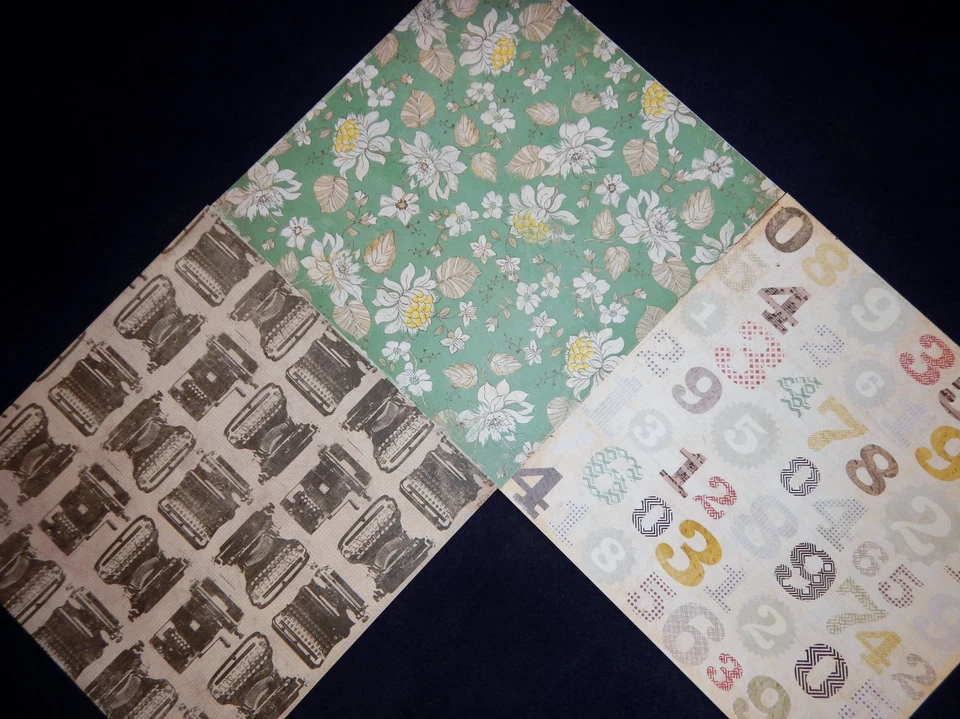 12X12 Scrapbook Crate Paper Cardstock DIY Shop Spring Vintage Ephemera 24 Lot - Image 2 of 4