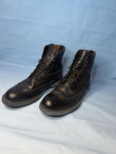 Givenchy Black Pebbled Leather Brogue Combat Boots EU 44 / UK 10 –