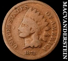 1873 (open) Indian Head Cent - Scarce  Semi-key  Better Date  No Reserve  #K2597