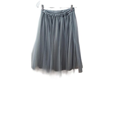 Jenny Yoo Women's Gray Romantic Pleated Fairy A-Line Tulle Skirt Size 6