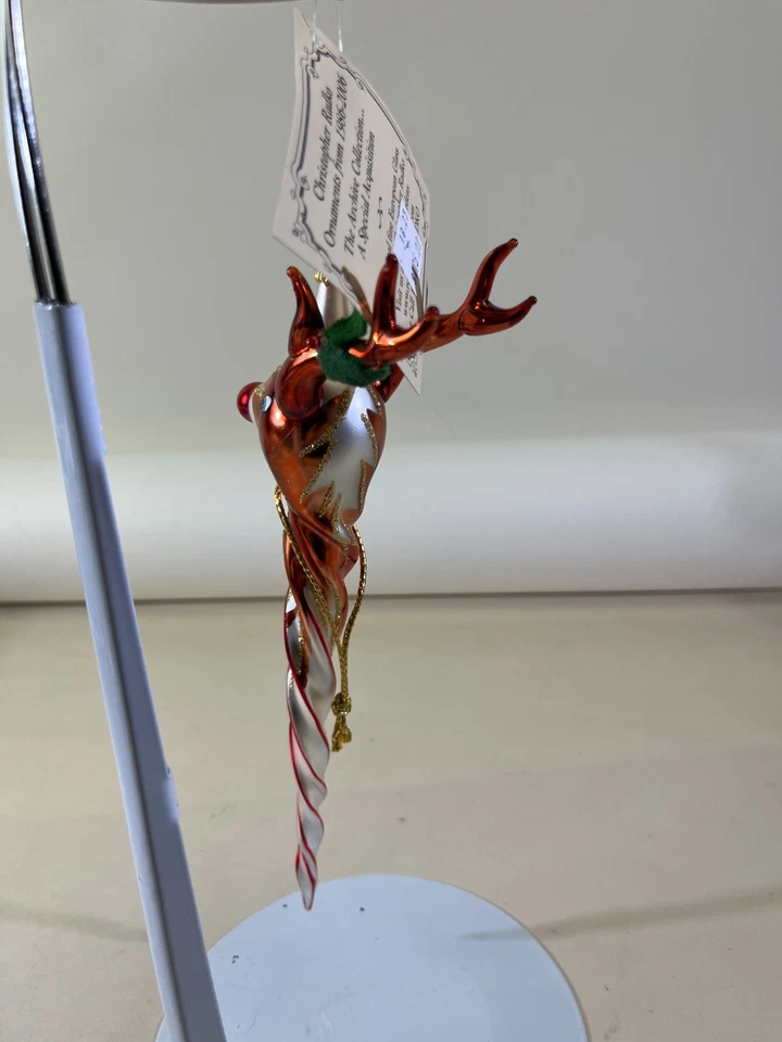 De Colección Christopher Radko Archivo Deercicle Reno Hielo Navidad Adorno DS51 Foto 3 de 4
