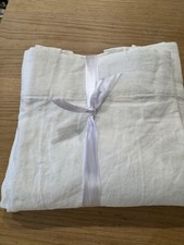 Pottery Barn Belgian Flax Linen Curtain 50 X 84 Classic Ivory Cotton Lined Read