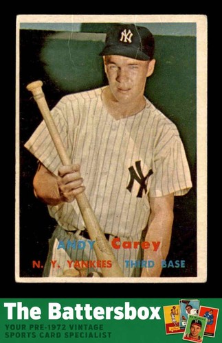 Andy Carey #290 1957 Topps card