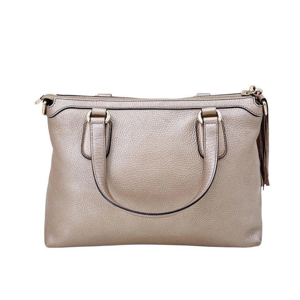 Bolso de hombro casi nuevo GUCCI Soho de 2 vías borla dorado todo cuero Foto 2 de 4