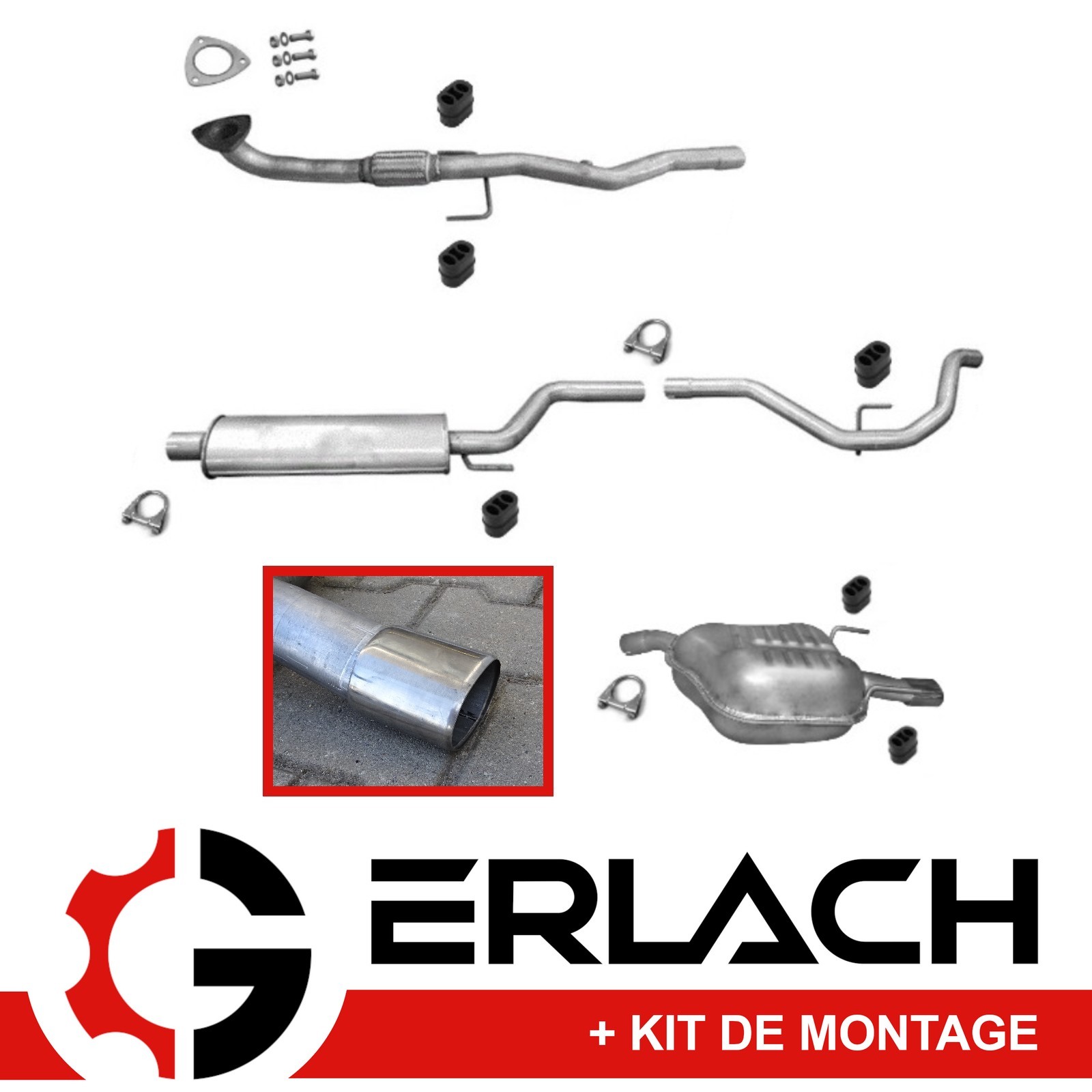 Echappement silencieux Opel Vectra C 2.2 16V GTS pot arriere 7782