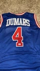 Autographed/Signed JOE DUMARS Detroit Blue Basketball Jersey JSA COA Auto