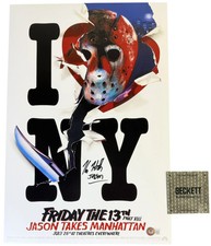 Kane Hodder signed 12x18 Poster Jason Voorhees Friday the 13th Part 8 Beckett
