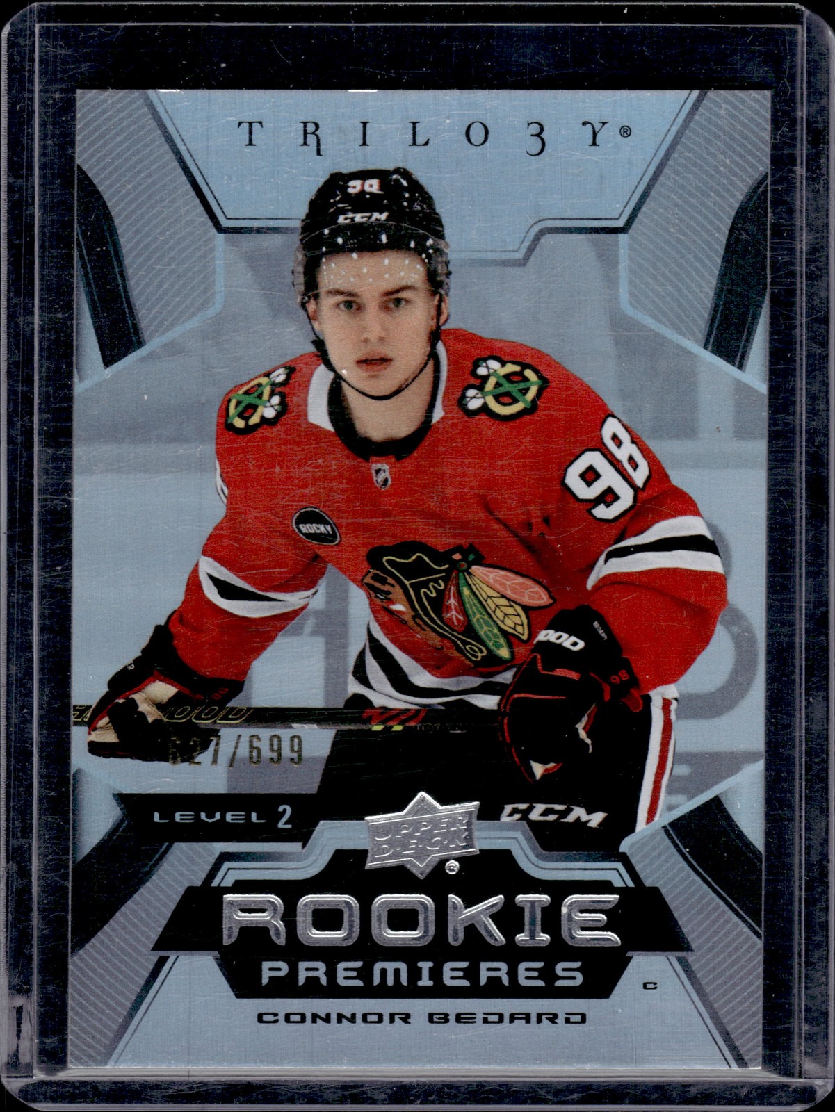 2023-24 Upper Deck Trilogy #152 Connor Bedard Rookie Premieres #/699 RC