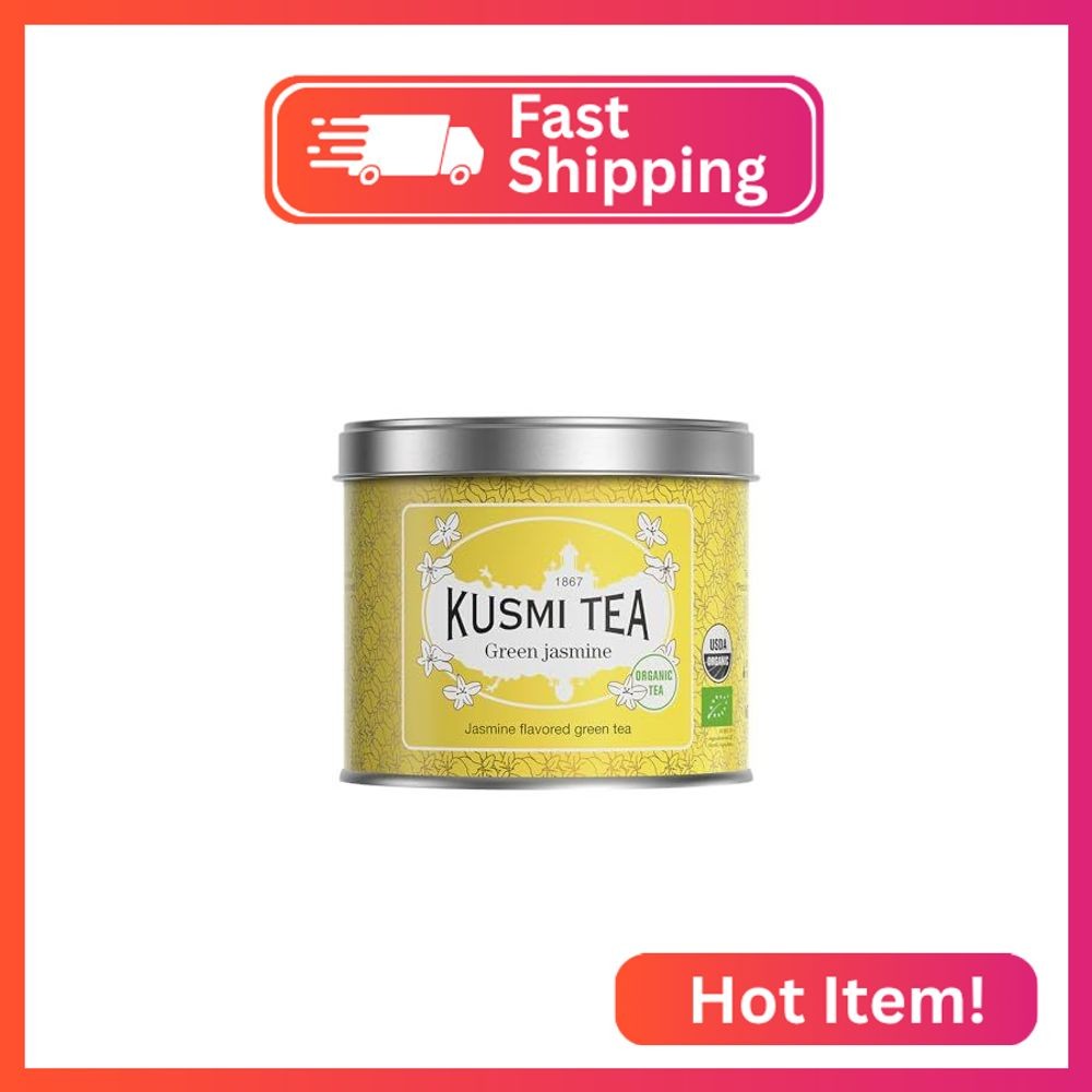 - Jasmine Green Tea - Organic Blend With Jasmine - Loose Leaf - Tin Bo