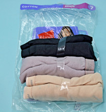 3 pair HANES cotton briefs WOMENS size 7 NEW
