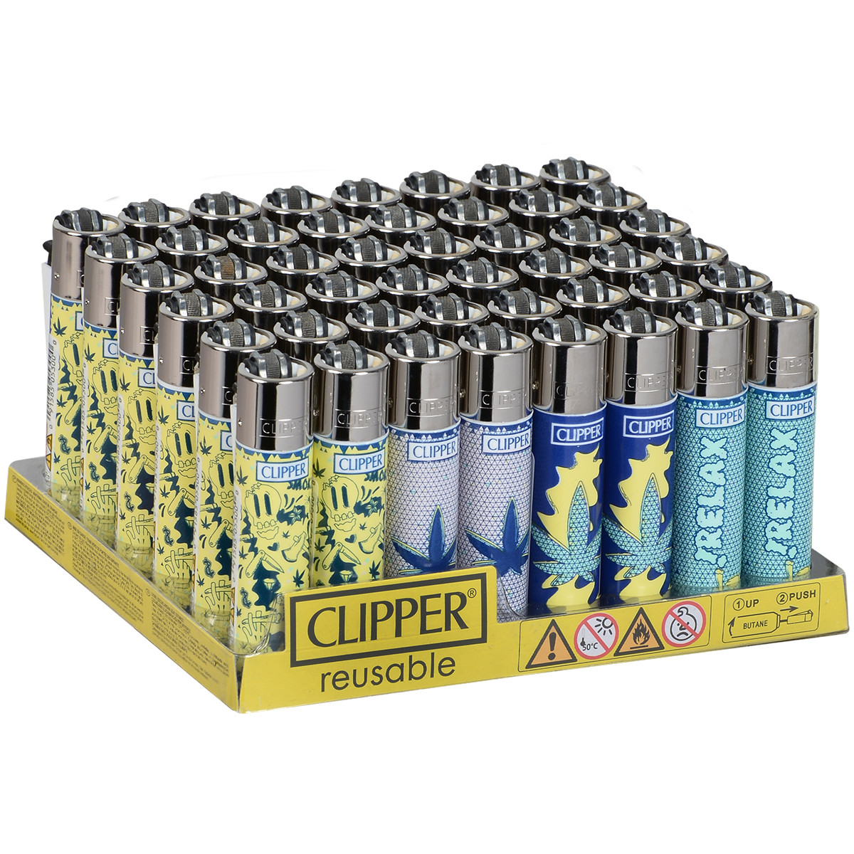 S - Refillable, Classic Lighters. Relax - Display Of 48 Ligh