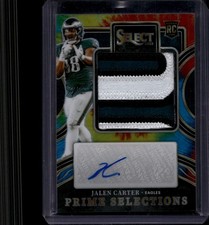 2023 Select Jalen Carter Prime Selections Tie-Dye Prizm Signatures #/25
