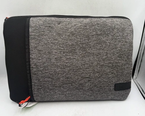 LOT OF 10 - Case Logic Dual Sleeve Laptop Tablet Padded Bag Zips Black Gray 14"