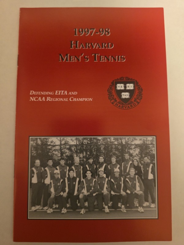 1997-98 Harvard University Crimson Men's Tennis Media Guide JAMES BLAKE FR Year