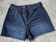 Old Navy Girls High Rise Cut Off Jeans Shorts Sz 14 Adjustable Waist Zip Pockets