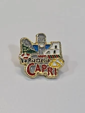 Capri Travel Souvenir Lapel Pin Island in Italy La Piazzetta