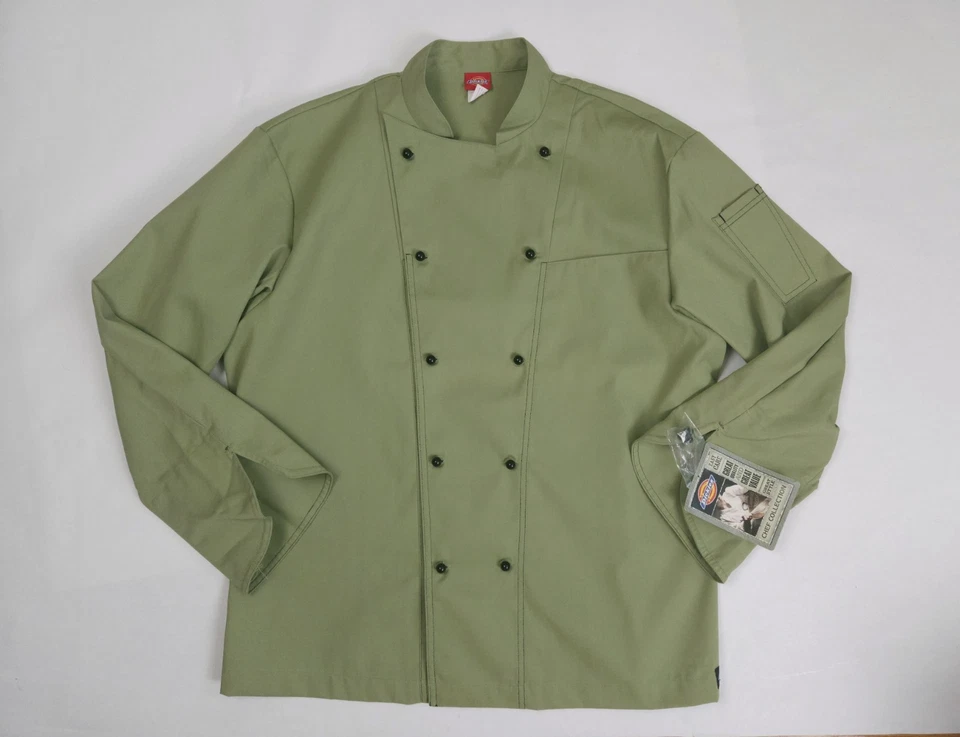 Dickies NWT Cucumber Green Executive Chef Coat Size 44 Workwear Cooking - Image 4 of 4