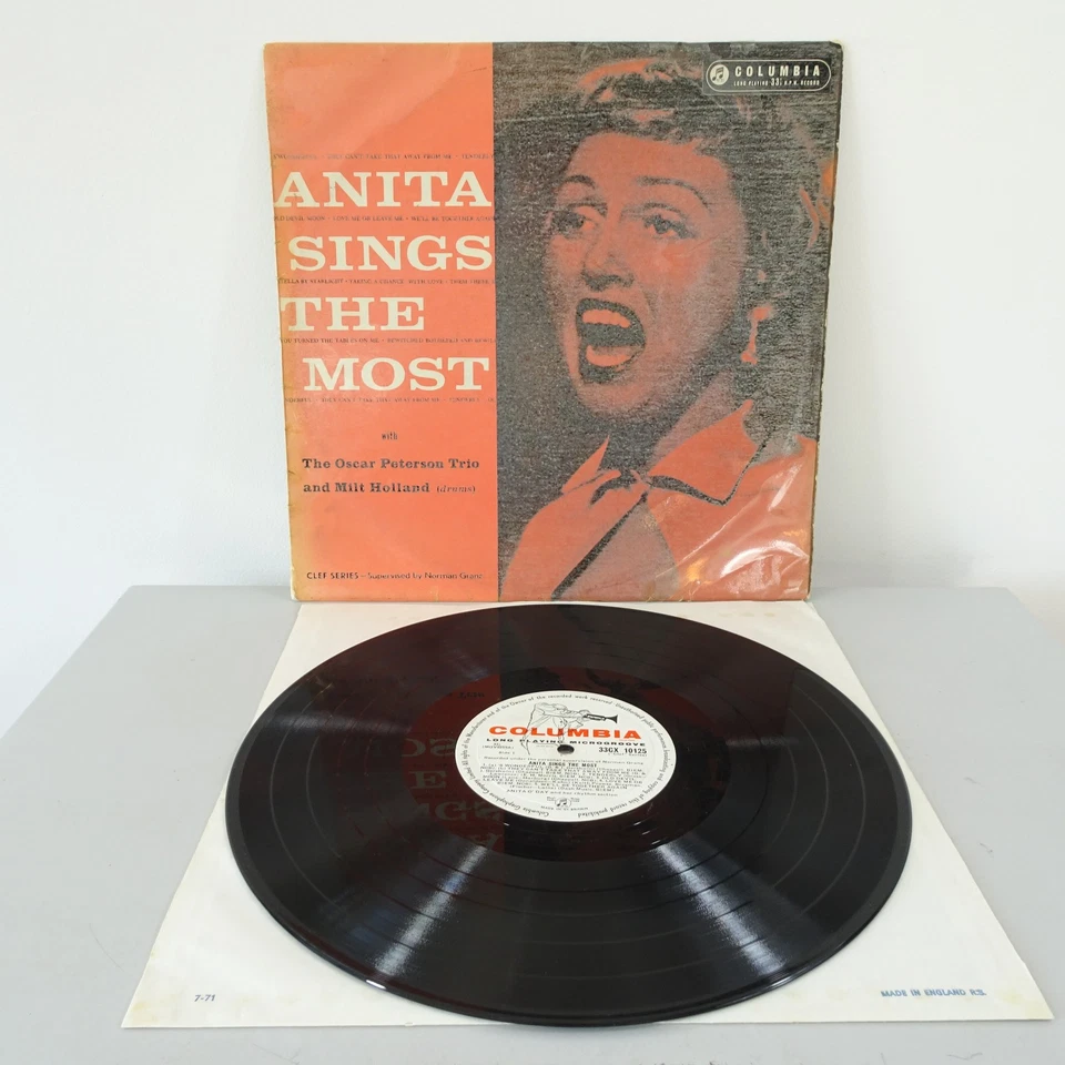 Anita O'Day Sings the Most (Feat. Oscar Peterson) Vinyl LP 33cx 10125 VG/G+ - Image 3 of 4