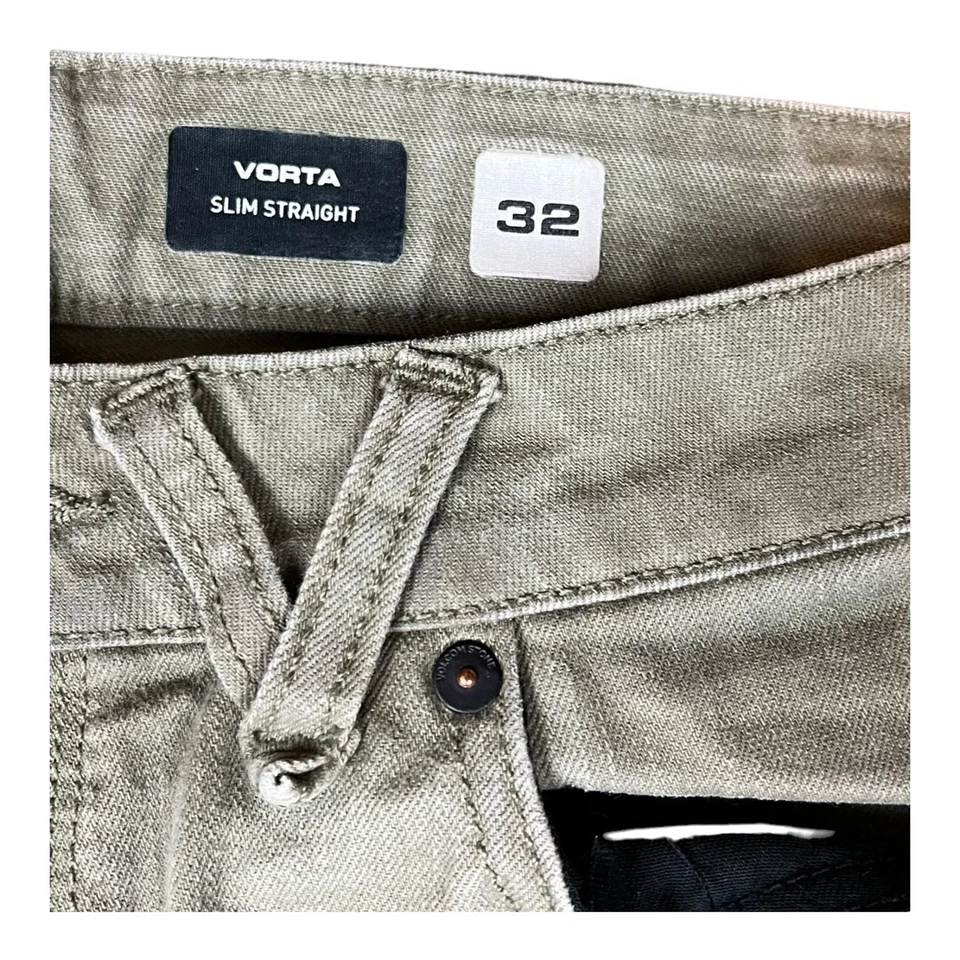 Volcom Vorta Slim Straight As Is Jeans Denim 32 30 distressed Utility - Image 2 of 4