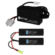 Mighty Max 9.6V 2000mAh REPLACES 400 FPS VFC MK16 L FN SCAR AIRSOFT RIFLE + CHAR