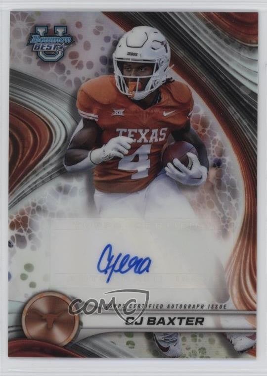 2024 Bowman U Best of 2024 CJ Baxter #BOA-CB Auto 16z7