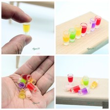 21PC Color Juice Cup 1/12 Scale Set Dollhouse Miniatures Lot Mini Drinks Kitchen