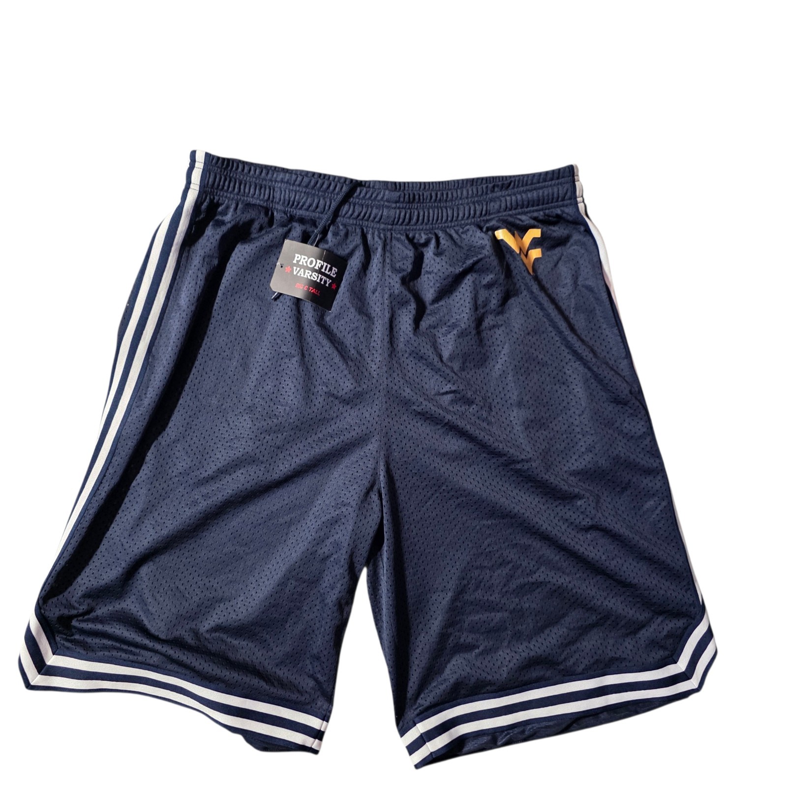 West Virginia WVU Basketball Shorts 2XL Blue Mesh NCAA Athletic Big Tall