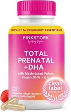 Pink Stork Total Prenatal Vitamins   Berry Essence  60 Capsules FREE SHIPPING