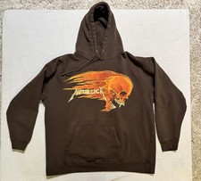 Metallica Flaming Skull Hoodie 1994 Tour Independent Trading Tag XL *RARE*