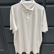 Peter Millar Summer Comfort White Skull Button XXL Men  s Polo