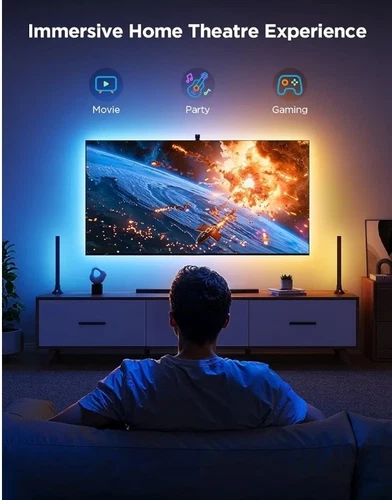 Govee TV Backlight 3 Lite Kit, RGBICW Wi-Fi TV LED Strip Lights for 55"- 65" TVs - Picture 5 of 11