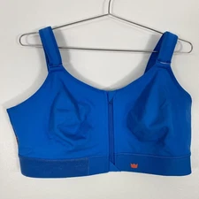 Shefit Sports Bra Womens 5Luxe Blue Orange High Impact Front Zip Kryptek Support