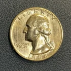 1958 Type B Washington Quarter - BU Die Polish Lines - 90% Silver