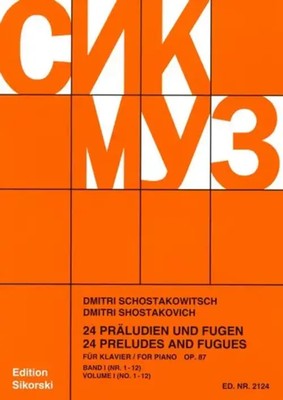 24 Praeludien und Fugen Op 87/1-12 1 | Für Klavier - Noten | Schostakowitsch
