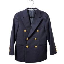POLO RALPH LAUREN Gold button double blazer jacket kids size 120 navy Kids USED