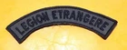 Banana fabric arm title FOREIGN LEGION, BLACK LETTERS ON KHAKI BACKGROUND, GOLD