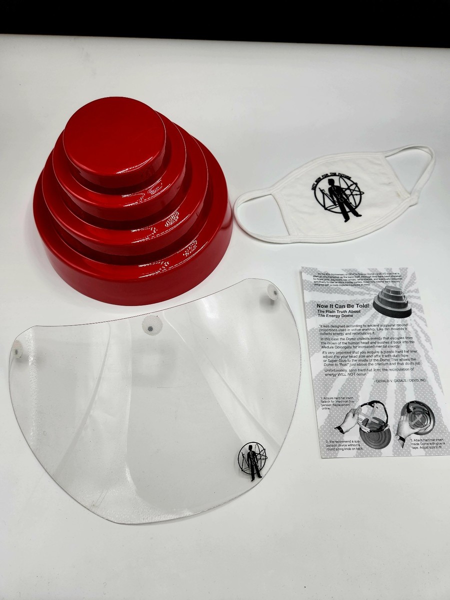 DEVO ENERGY DOME COVID SHIELD - BLACK FACE MASK - 2 FACE SHIELDS