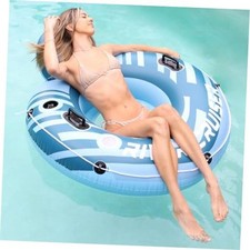 River Tubes for Floating Heavy Duty Inflatable Floating Lounger 2 pack Sky-Blue