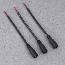 10 Pcs DC Power Connector Female Jack 5.5x2.1mm Cable Adapter for Surveillance