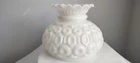 Vintage Moon And Star Milk Glass Ruffled Light Shade Globe