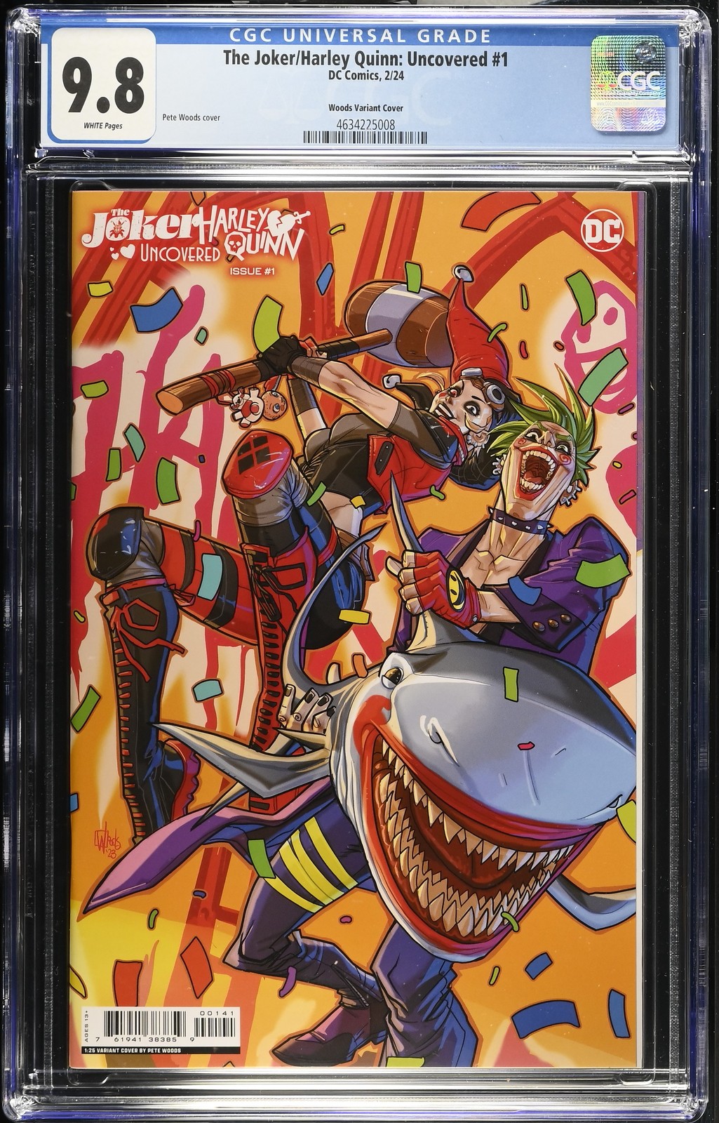 The Joker/Harley Quinn: Uncovered 1 CGC 9.8 Woods 1:25 Incentive Variant