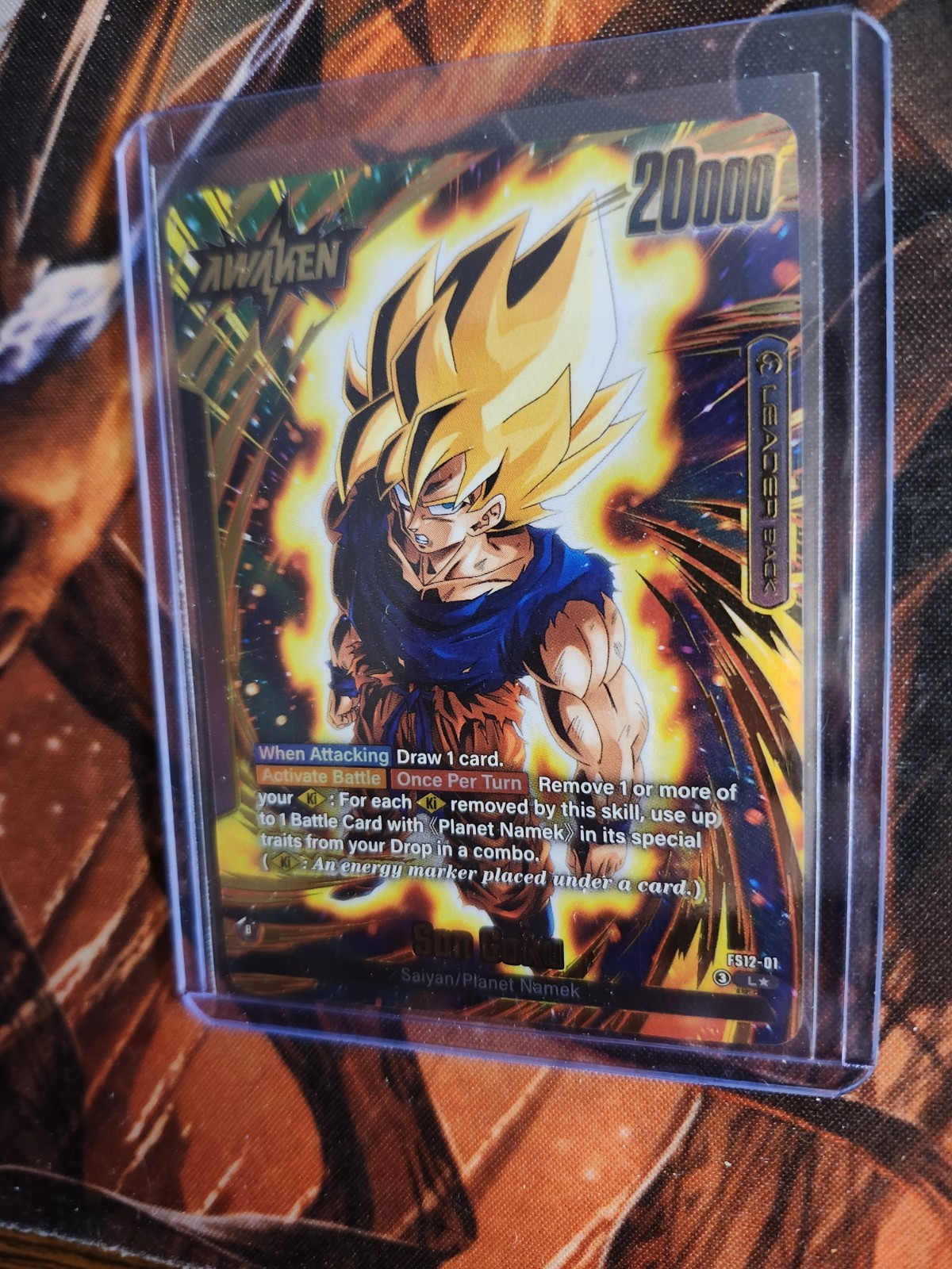Dragon Ball Super Fusion World The Beat of KI Son Goku (Gold) L* FS12-01