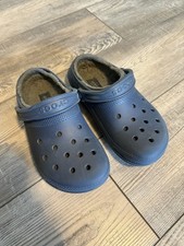 Crocs Classic Fur Lined Clogs Navy Blue Womens 6 Mens 4