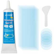 Air Mattress Patch Kit, Waterproof Vinyl Repair Kit, High Strength PVC Adhesi...