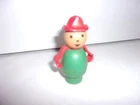 Vintage Fisher Price Wood Little People #168 Snorky Fireman Part