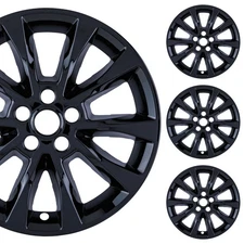 PACRIM 17" Gloss Black Wheels Skins for Ford Fusion SE (17-18) | ABS | Set of 4