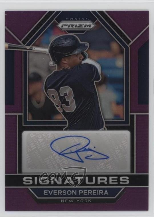 2023 Panini Prizm Signatures Purple 11/99 Everson Pereira #SIG-EP Auto 9v7